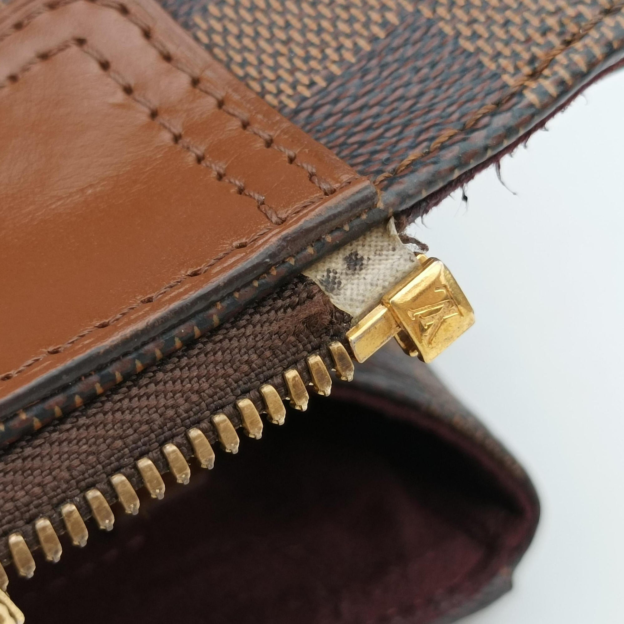 Pre-owned Louis Vuitton GREENWICH EBENE Damier Canvas×calf leather N41337 shoulderbag | stylenewstar