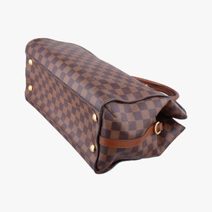 Pre-owned Louis Vuitton GREENWICH EBENE Damier Canvas×calf leather N41337 shoulderbag | stylenewstar