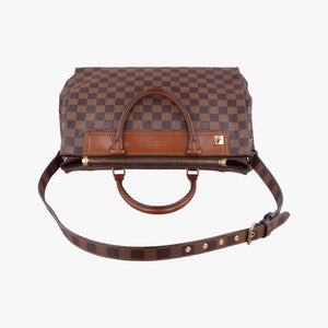 Pre-owned Louis Vuitton GREENWICH EBENE Damier Canvas×calf leather N41337 shoulderbag | stylenewstar