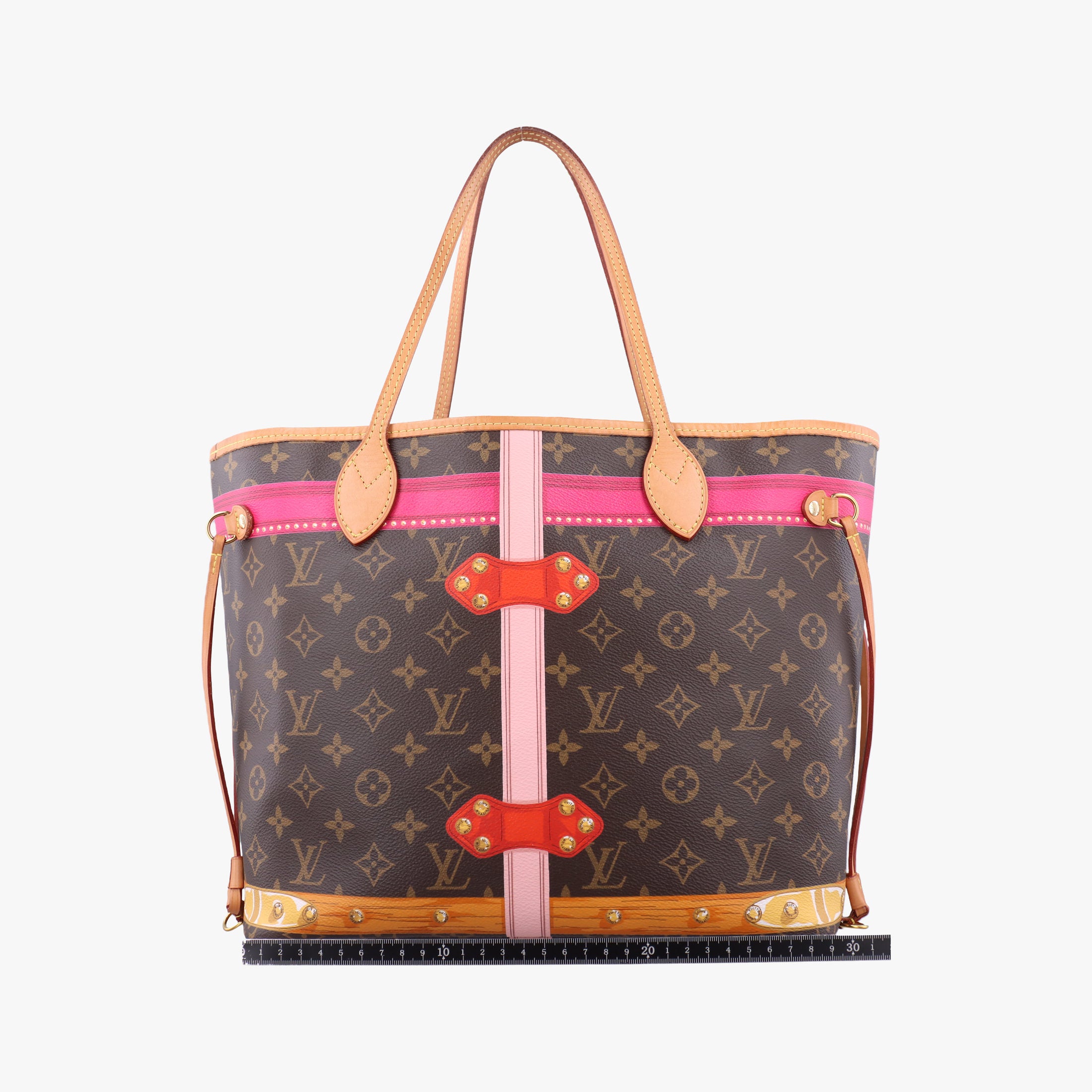 Vintage Louis Vuitton Neverfull MM Summer Trunk brown×Multicolor Monogram Canvas M41390 shoulderbag | stylenewstar