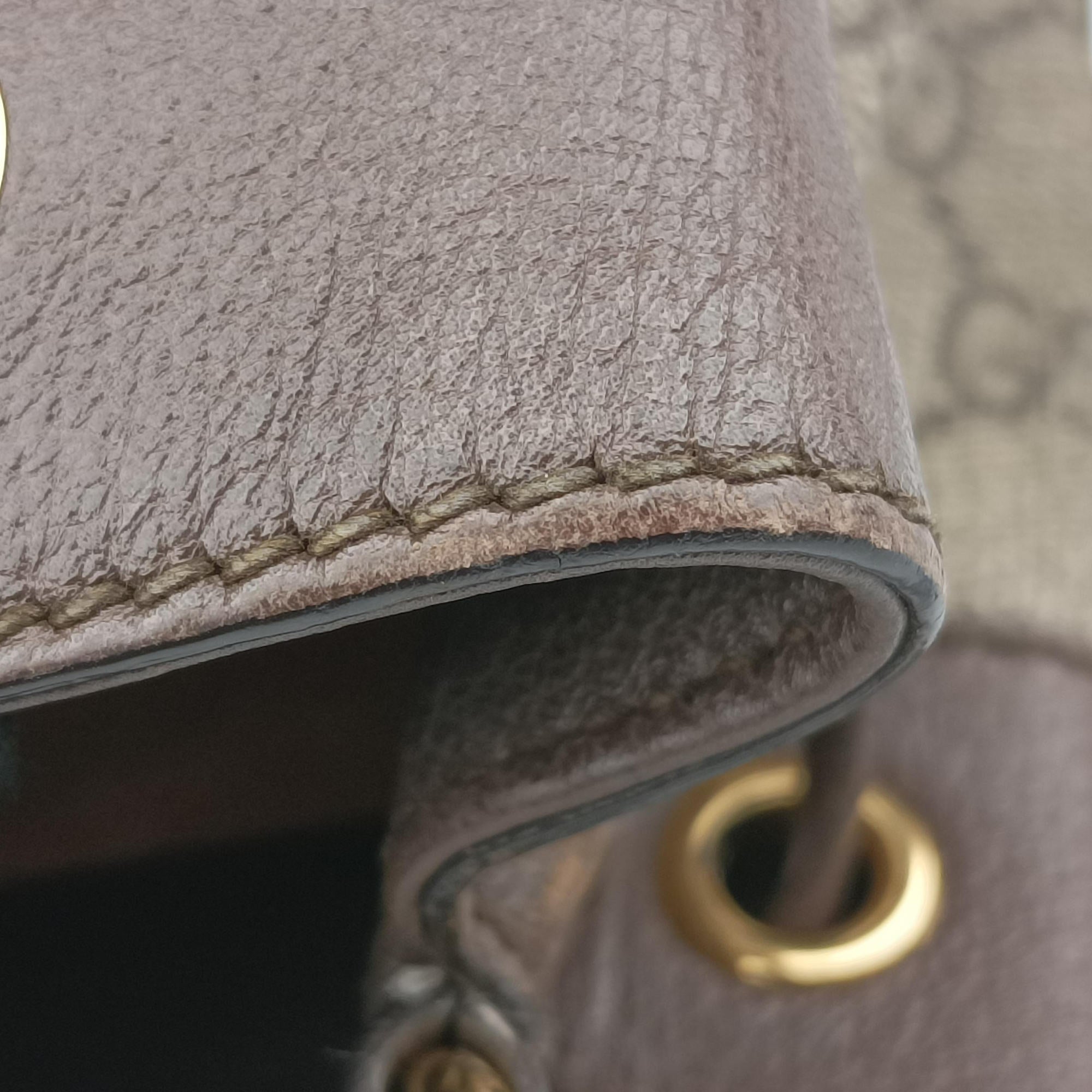 Pre-owned Gucci Ophidia Brown PVC coated canvas 550620 shoulderbag | stylenewstar