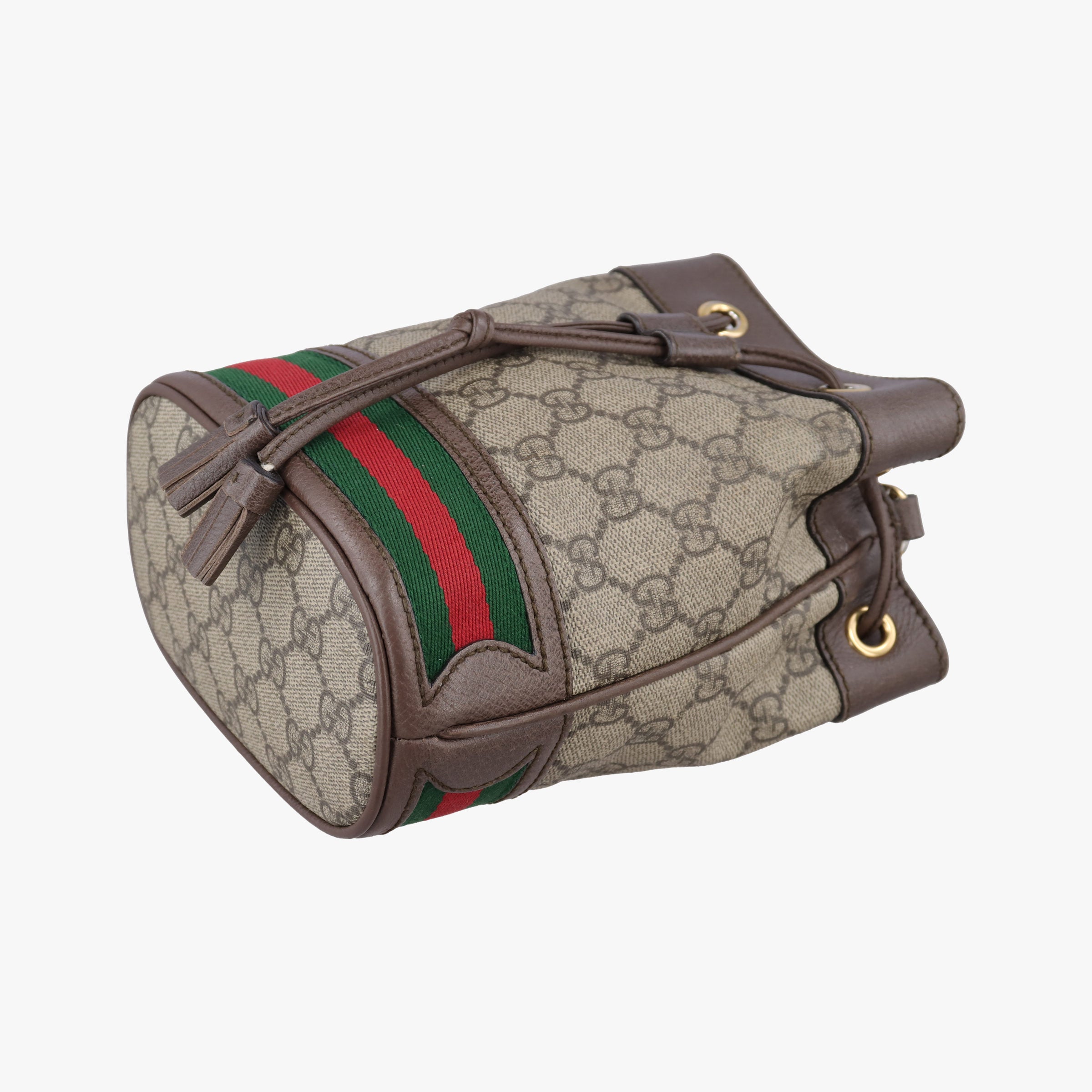 Pre-owned Gucci Ophidia Brown PVC coated canvas 550620 shoulderbag | stylenewstar