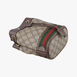 Pre-owned Gucci Ophidia Brown PVC coated canvas 550620 shoulderbag | stylenewstar
