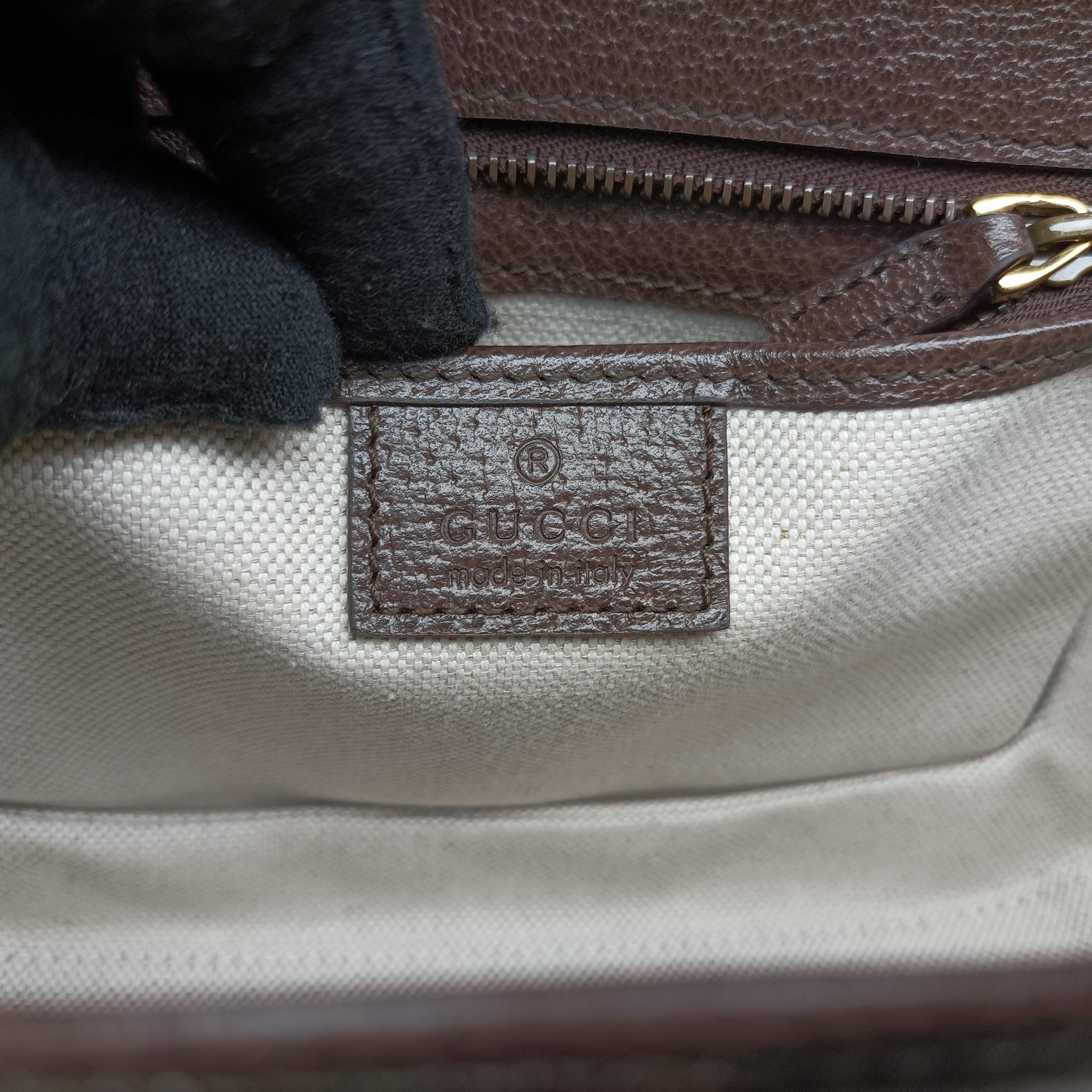 Secondhand Gucci New Bamboo White x Brown x Multicolor Canvas×Leather 675797 shoulderbag | stylenewstar