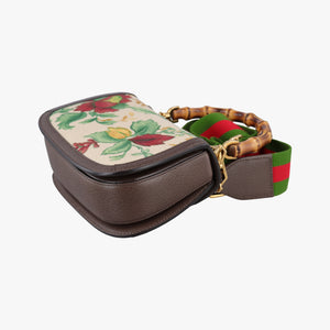 Secondhand Gucci New Bamboo White x Brown x Multicolor Canvas×Leather 675797 shoulderbag | stylenewstar