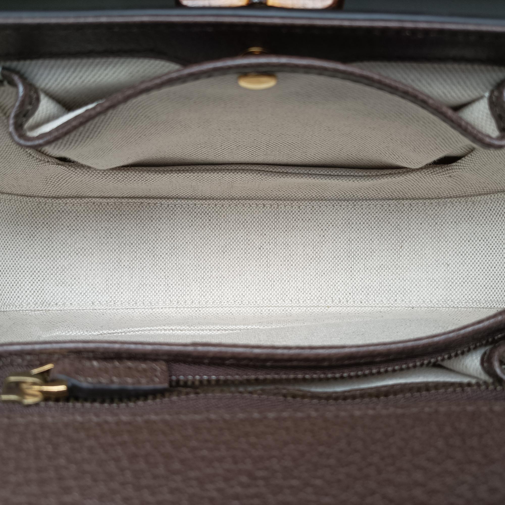 Secondhand Gucci New Bamboo White x Brown x Multicolor Canvas×Leather 675797 shoulderbag | stylenewstar
