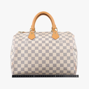 Secondhand Louis Vuitton Speedy 30 Azur Damier Canvas N41533 handbag | stylenewstar