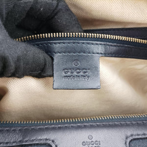 Pre-owned Gucci Sherry Line navy×red×beige Canvas×Leather 247205 handbag | stylenewstar