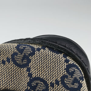 Pre-owned Gucci Sherry Line navy×red×beige Canvas×Leather 247205 handbag | stylenewstar