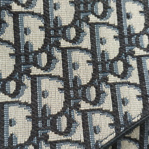 Pre-owned Christian Dior Saddle Gray×Navy×Black Jacquard×Leather  bum bag/waist bag | stylenewstar