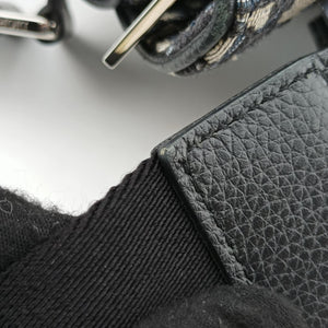 Pre-owned Christian Dior Saddle Gray×Navy×Black Jacquard×Leather  bum bag/waist bag | stylenewstar