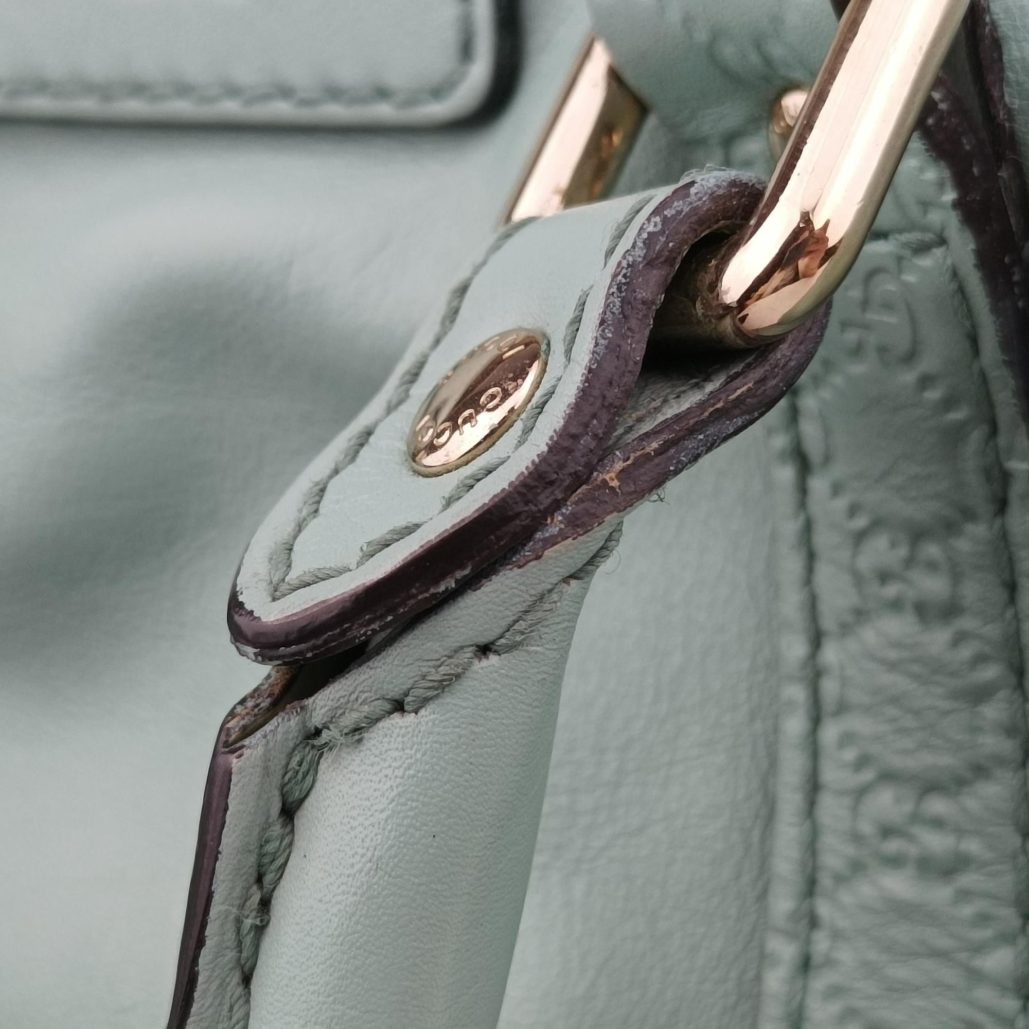 Pre-owned Gucci Sherry Line Green Leather 269876 shoulderbag | stylenewstar