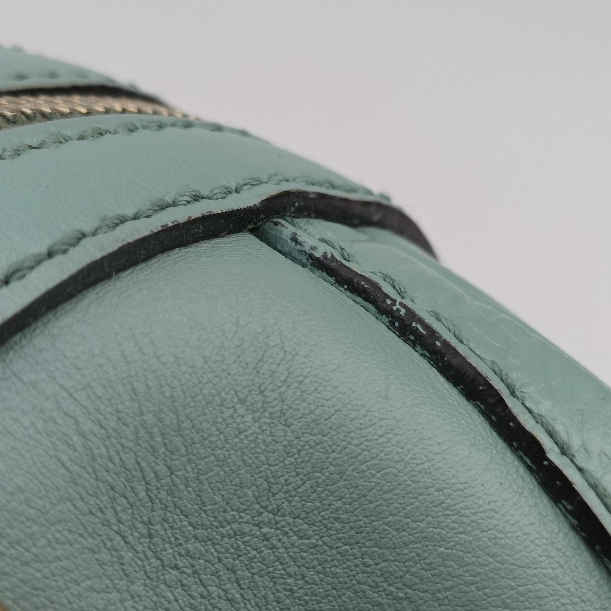 Pre-owned Gucci Sherry Line Green Leather 269876 shoulderbag | stylenewstar