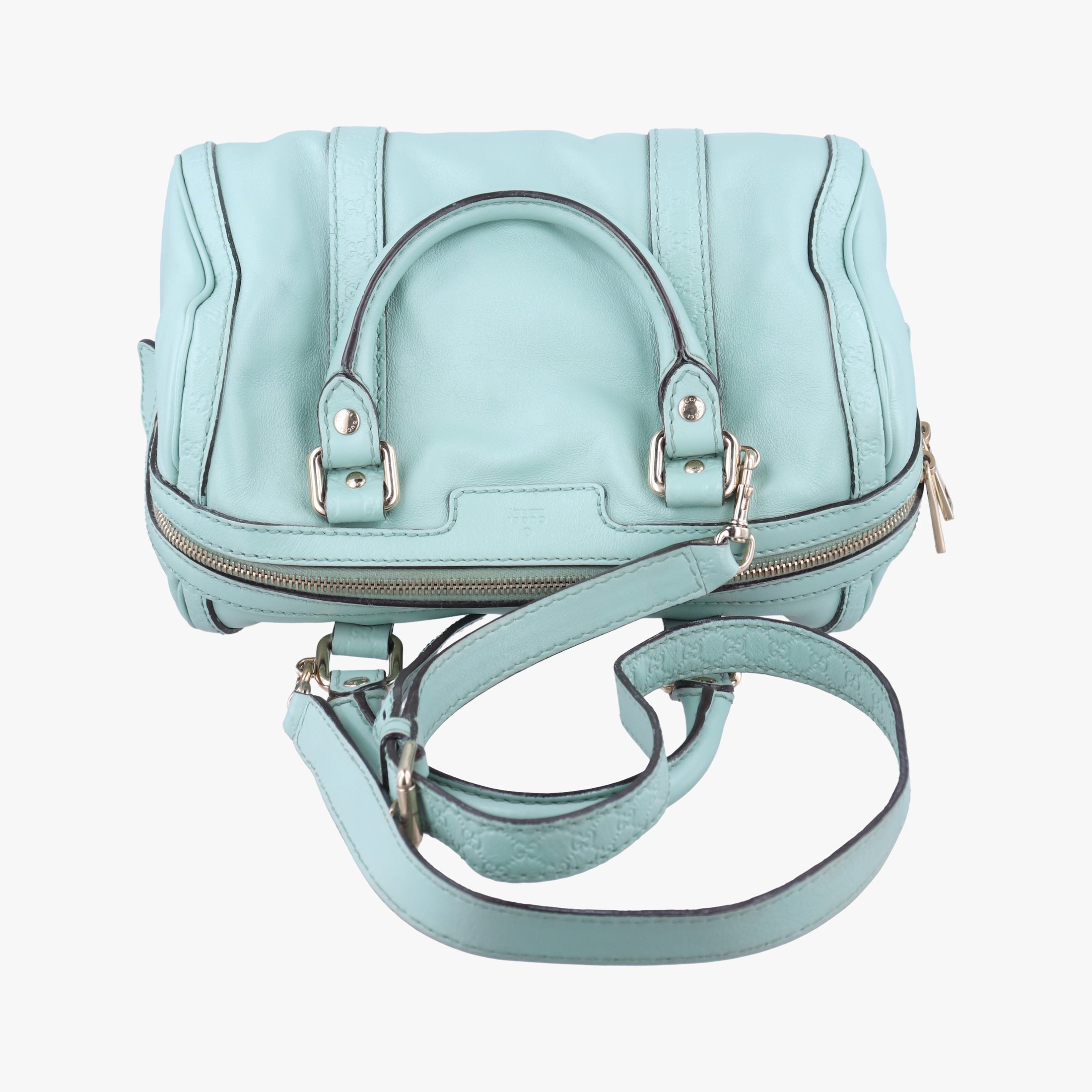 Pre-owned Gucci Sherry Line Green Leather 269876 shoulderbag | stylenewstar