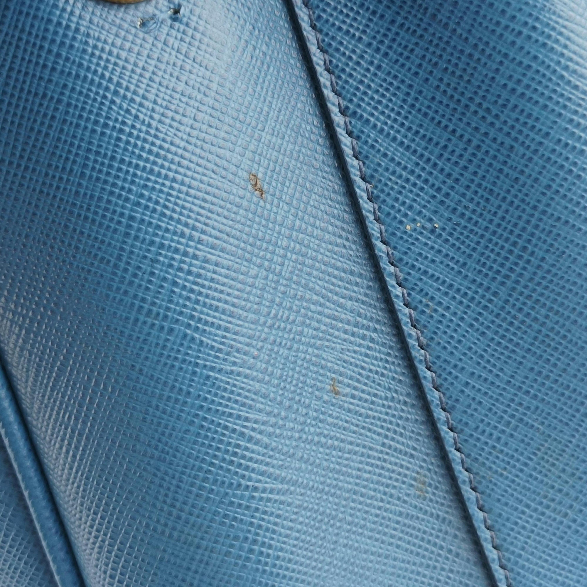 Pre-owned Prada Galleria Blue SAFFIANO Leather BN1801 shoulderbag | stylenewstar