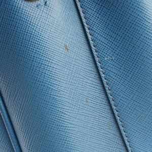 Pre-owned Prada Galleria Blue SAFFIANO Leather BN1801 shoulderbag | stylenewstar