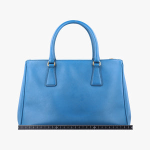 Pre-owned Prada Galleria Blue SAFFIANO Leather BN1801 shoulderbag | stylenewstar
