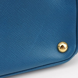 Pre-owned Prada Galleria Blue SAFFIANO Leather BN1801 shoulderbag | stylenewstar