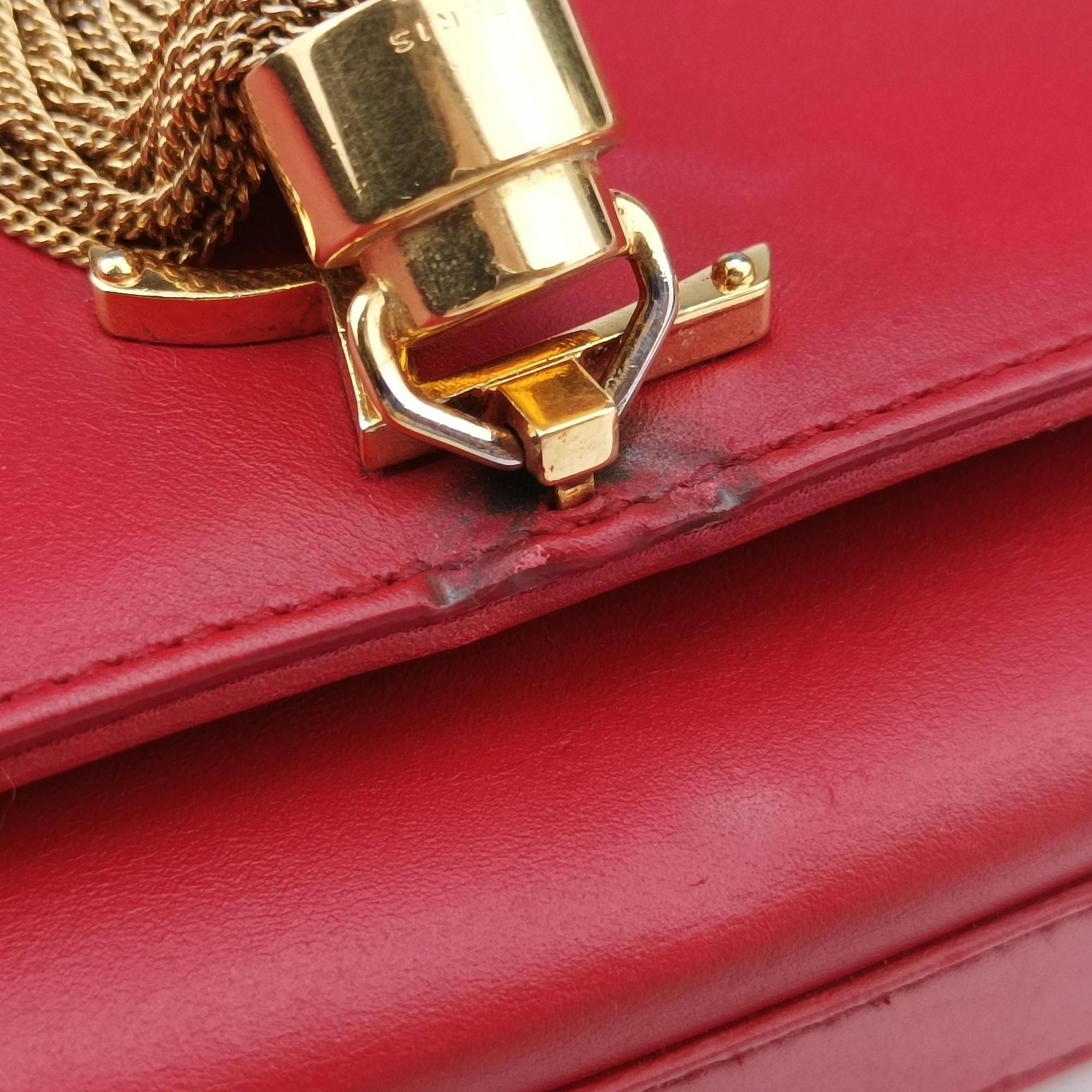 Pre-owned Yves Saint Laurent KATE Red Leather 354120 shoulderbag | stylenewstar