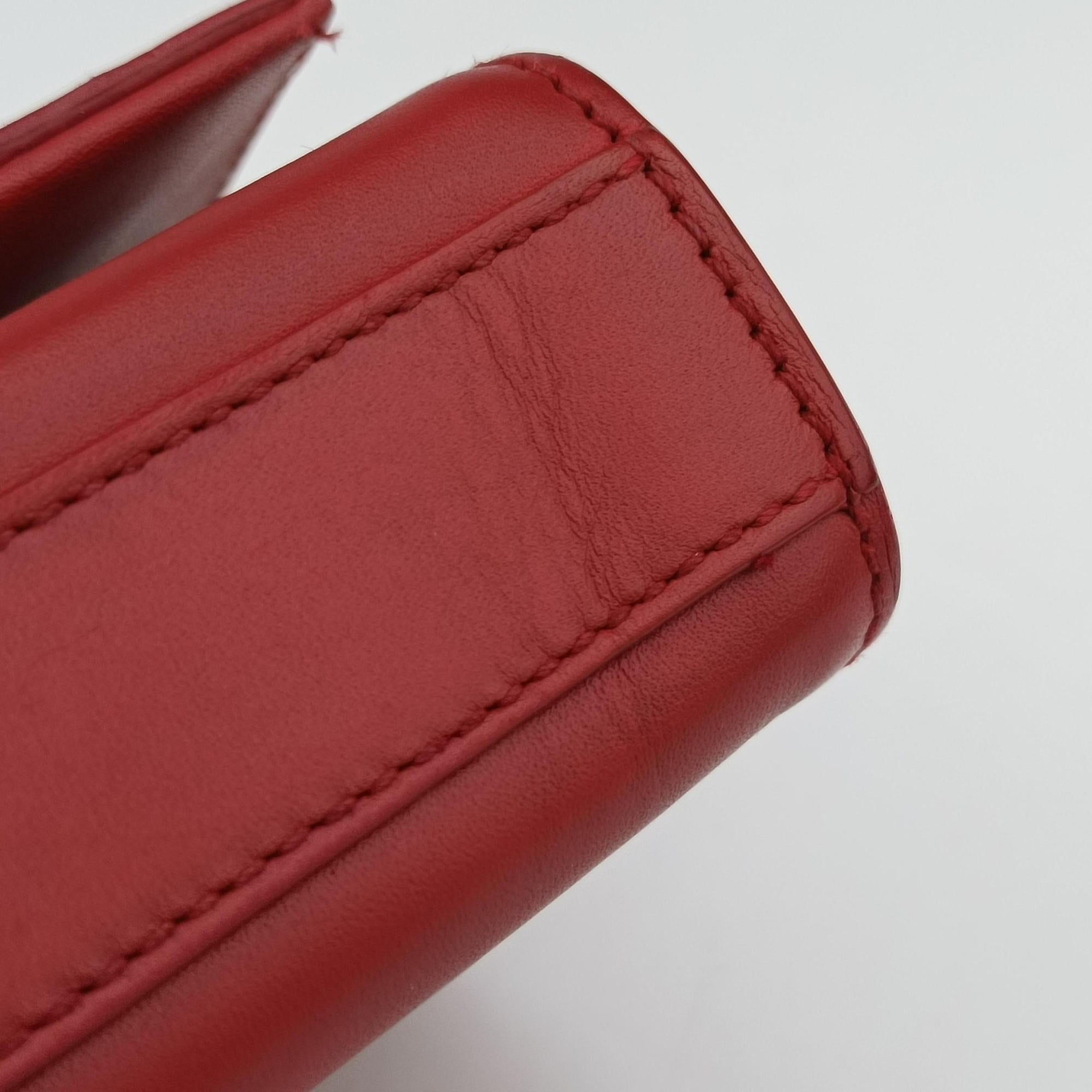 Pre-owned Yves Saint Laurent KATE Red Leather 354120 shoulderbag | stylenewstar
