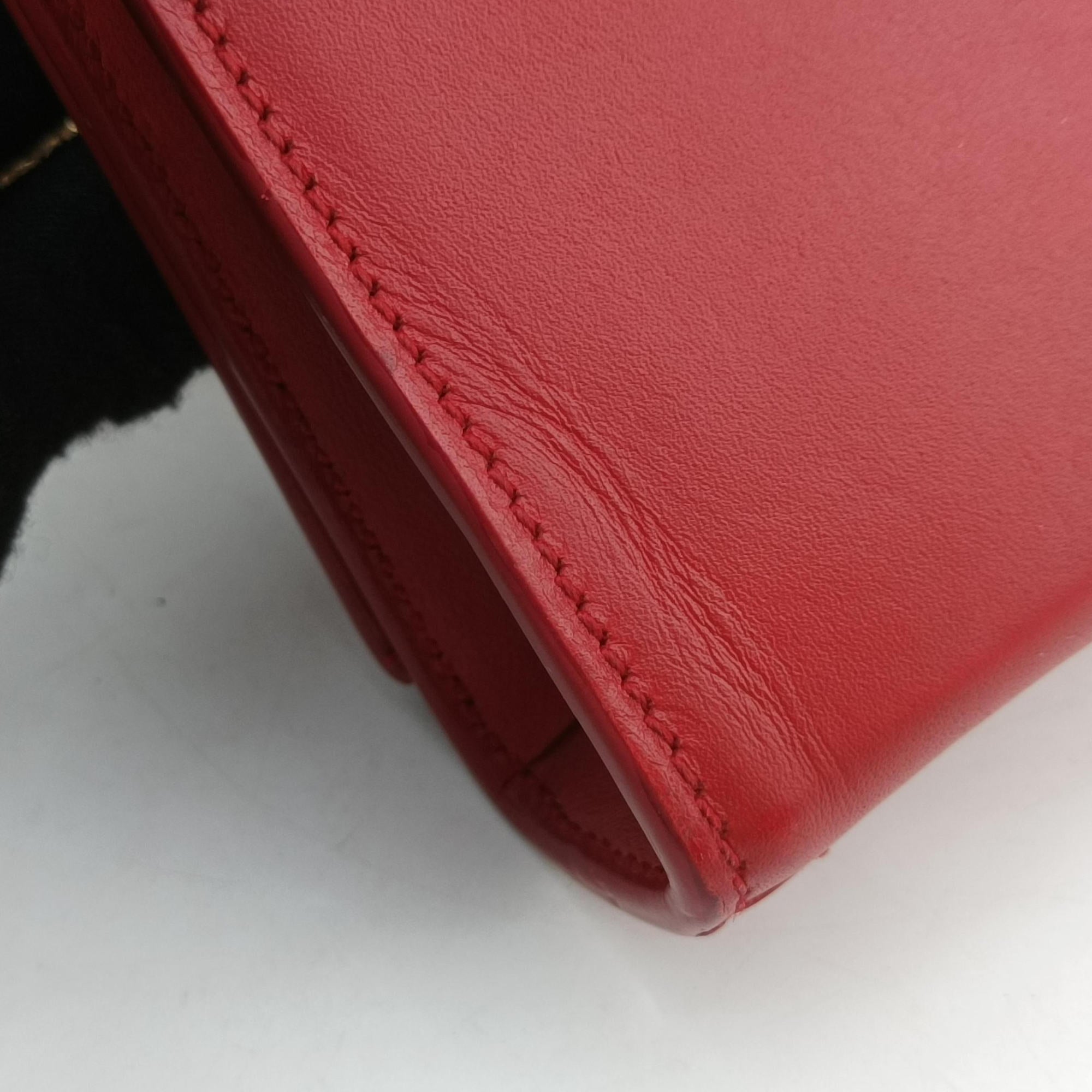 Pre-owned Yves Saint Laurent KATE Red Leather 354120 shoulderbag | stylenewstar