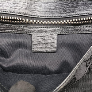 Pre-owned Gucci Horsebit Black canvas×leather 114915 shoulderbag | stylenewstar
