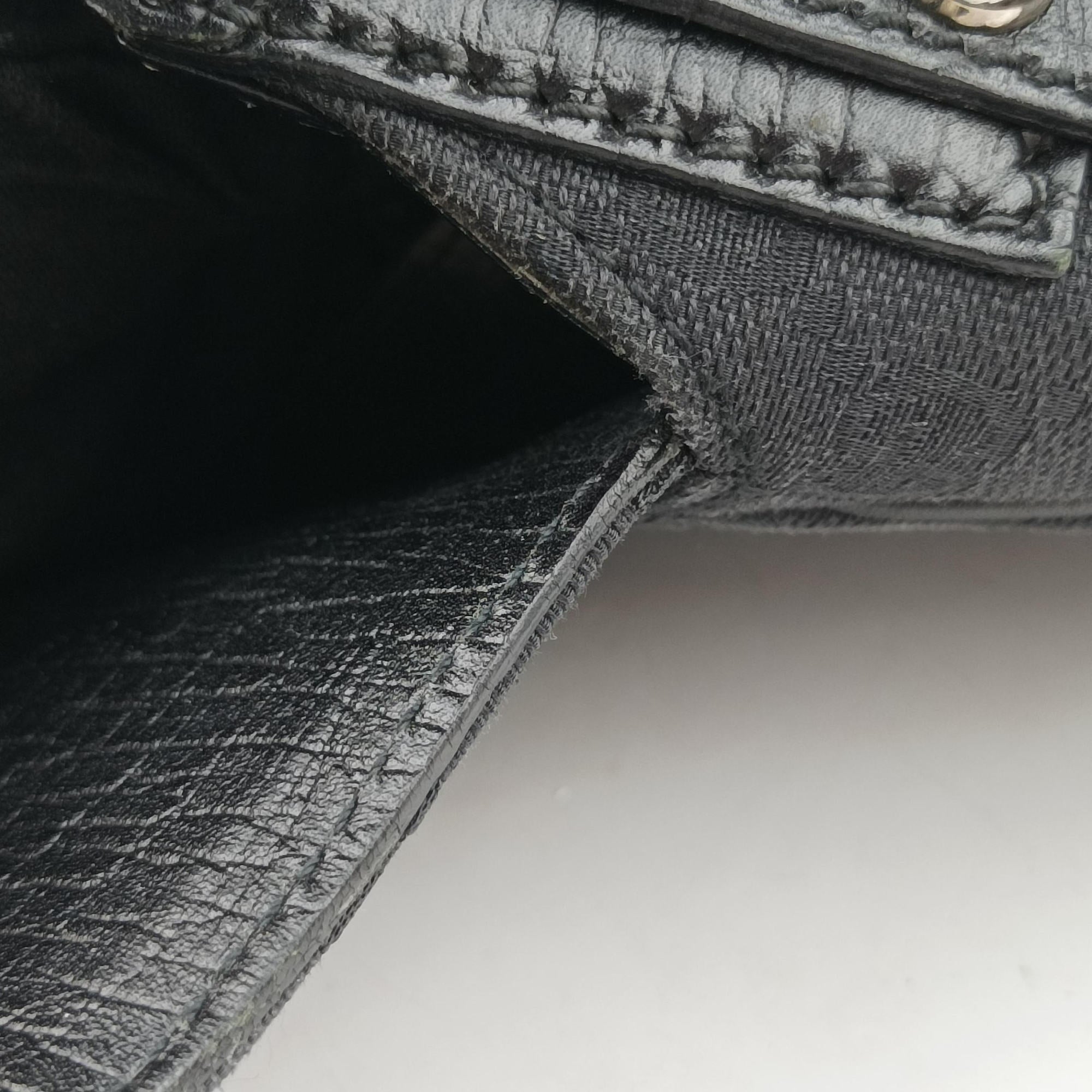 Pre-owned Gucci Horsebit Black canvas×leather 114915 shoulderbag | stylenewstar