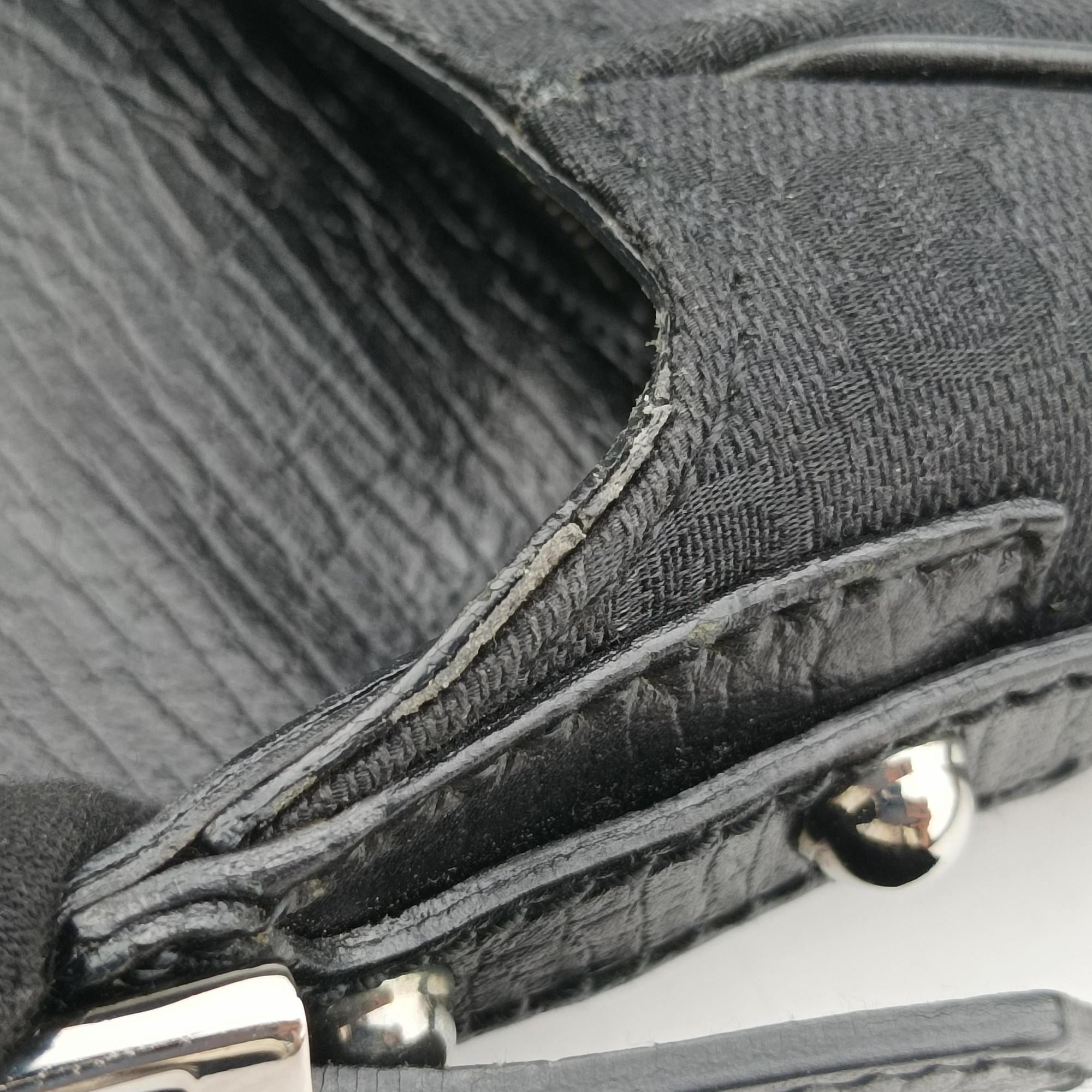 Pre-owned Gucci Horsebit Black canvas×leather 114915 shoulderbag | stylenewstar
