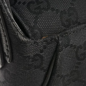 Pre-owned Gucci Horsebit Black canvas×leather 114915 shoulderbag | stylenewstar
