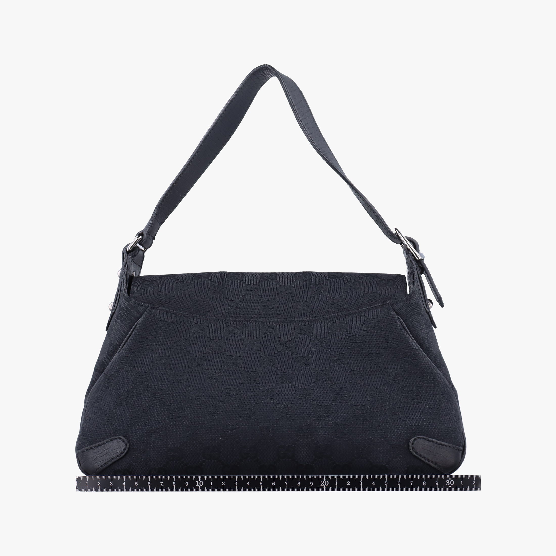 Pre-owned Gucci Horsebit Black canvas×leather 114915 shoulderbag | stylenewstar