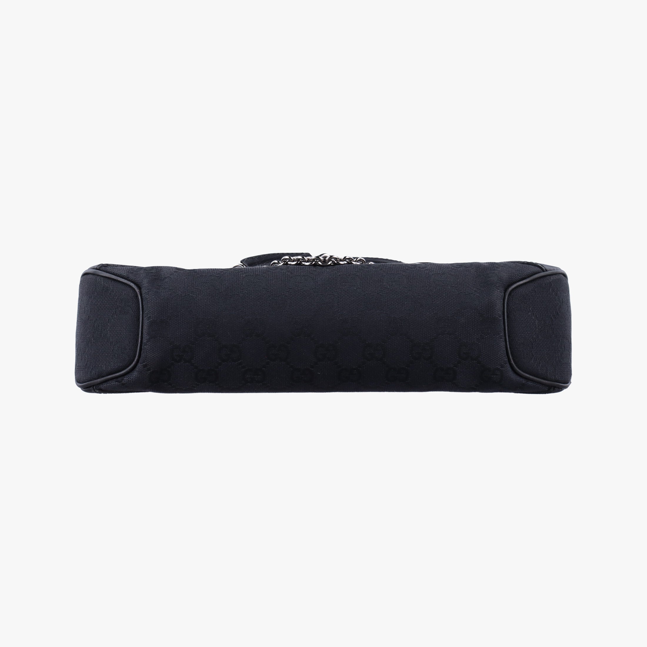 Pre-owned Gucci Horsebit Black canvas×leather 114915 shoulderbag | stylenewstar