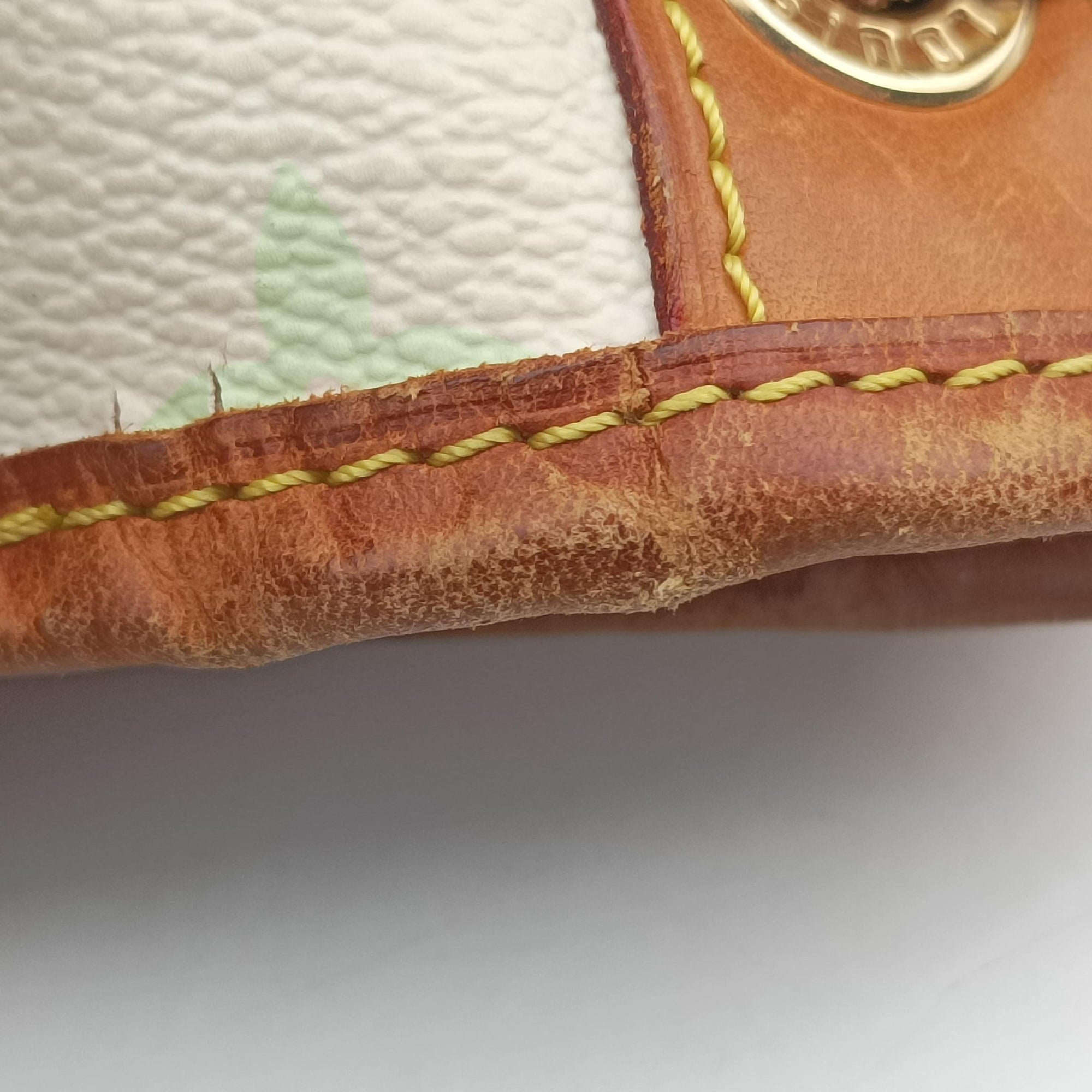 Pre-owned Louis Vuitton Petit NOé white Monogram Multicolor M42229 shoulderbag | stylenewstar