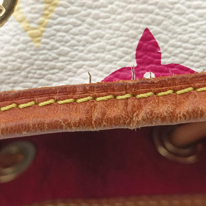 Pre-owned Louis Vuitton Petit NOé white Monogram Multicolor M42229 shoulderbag | stylenewstar