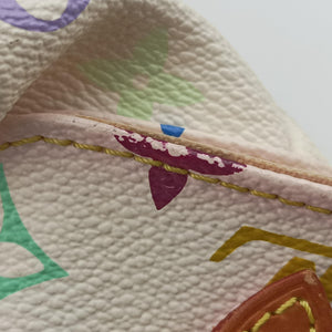 Pre-owned Louis Vuitton Petit NOé white Monogram Multicolor M42229 shoulderbag | stylenewstar