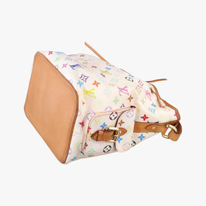 Pre-owned Louis Vuitton Petit NOé white Monogram Multicolor M42229 shoulderbag | stylenewstar