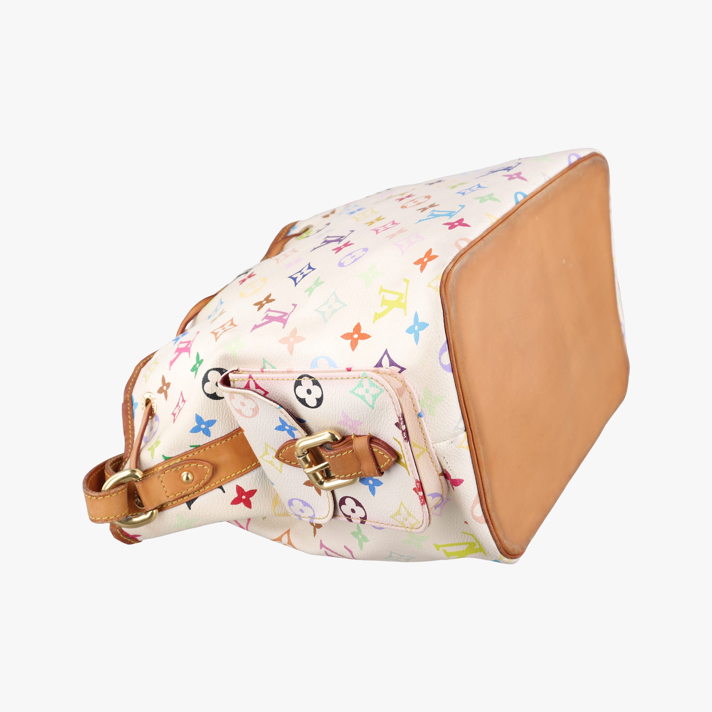 Pre-owned Louis Vuitton Petit NOé white Monogram Multicolor M42229 shoulderbag | stylenewstar