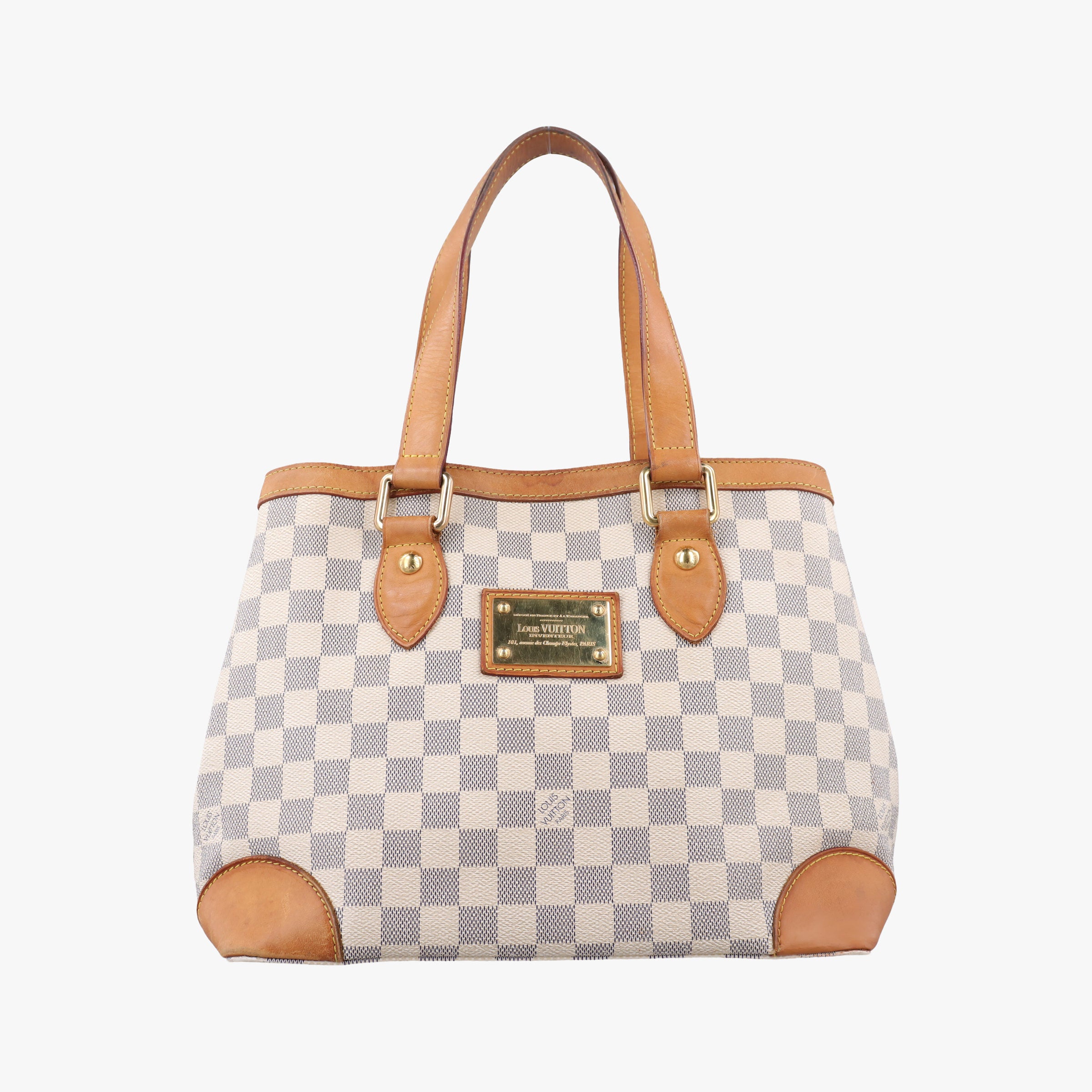 Pre-owned Louis Vuitton HAMPSTEAD PM AZUR Damier Canvas N51207 handbag | stylenewstar