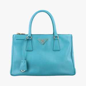 Pre-owned Prada Galleria Blue SAFFIANO Leather BN1801 handbag | stylenewstar