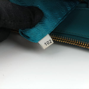 Pre-owned Prada Galleria Blue SAFFIANO Leather BN1801 handbag | stylenewstar