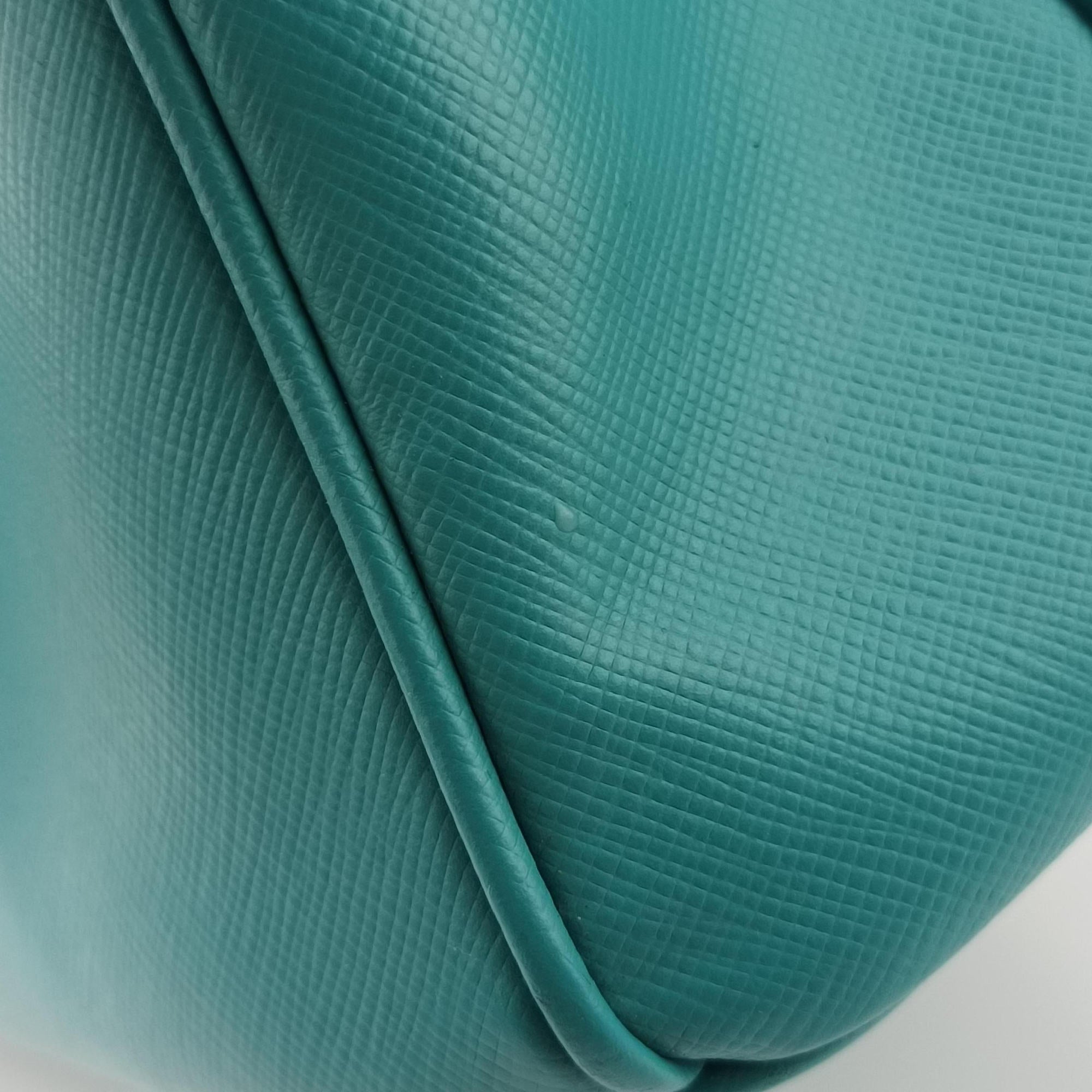 Pre-owned Prada Galleria Blue SAFFIANO Leather BN1801 handbag | stylenewstar
