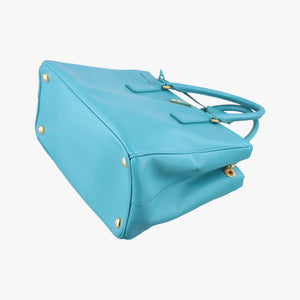 Pre-owned Prada Galleria Blue SAFFIANO Leather BN1801 handbag | stylenewstar