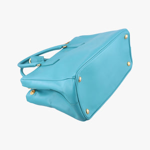 Pre-owned Prada Galleria Blue SAFFIANO Leather BN1801 handbag | stylenewstar