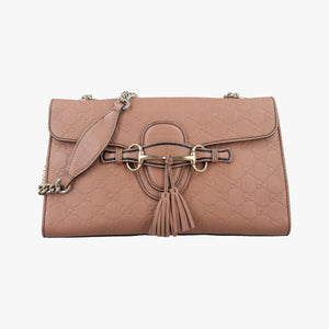 Pre-owned Gucci Emily beige Leather 295402 shoulderbag | stylenewstar