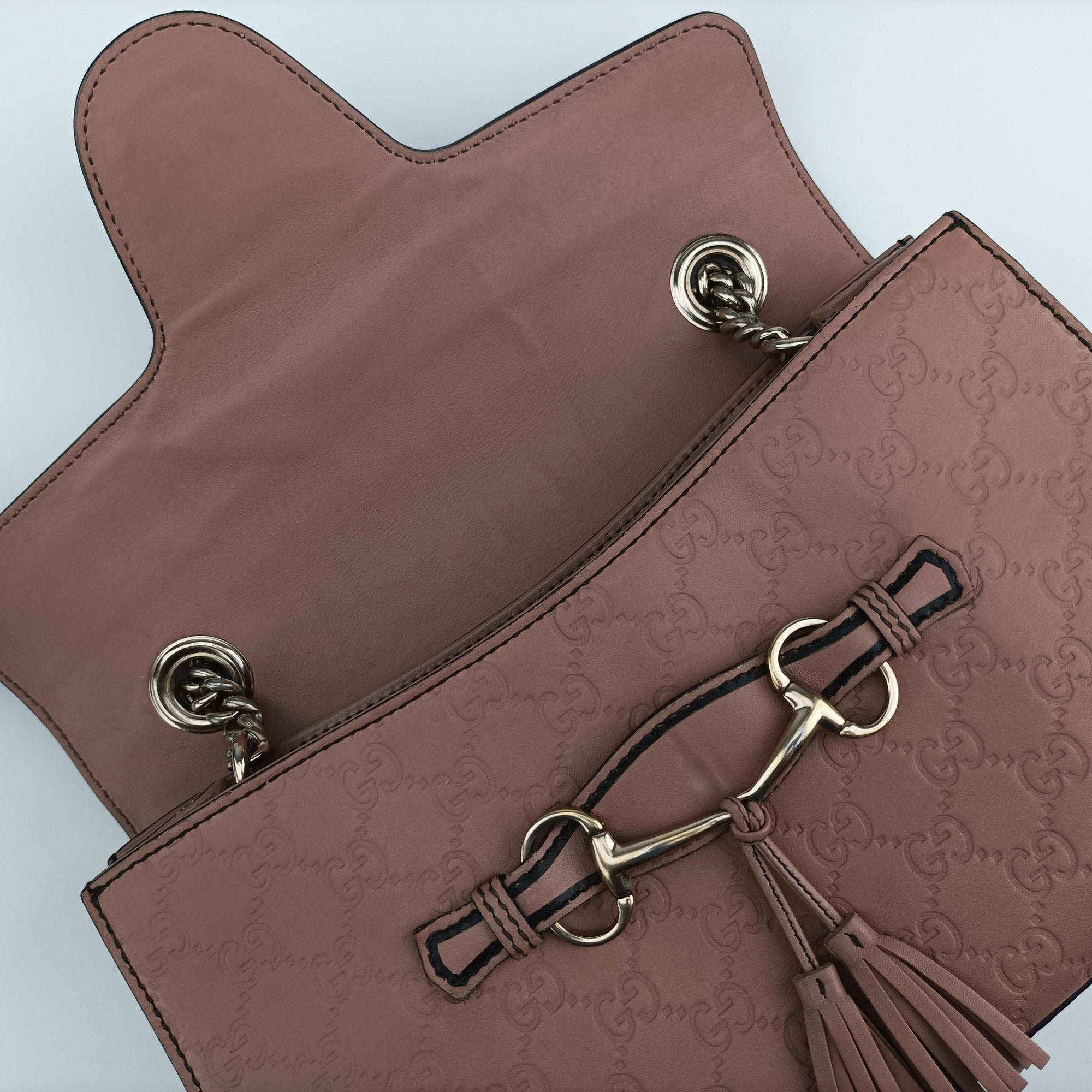 Pre-owned Gucci Emily beige Leather 295402 shoulderbag | stylenewstar