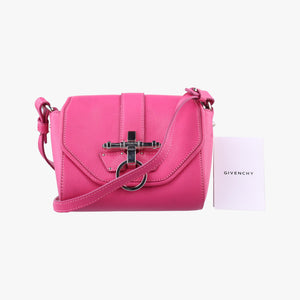 Pre-owned Givenchy Obsedia Pink Leather  shoulderbag | stylenewstar
