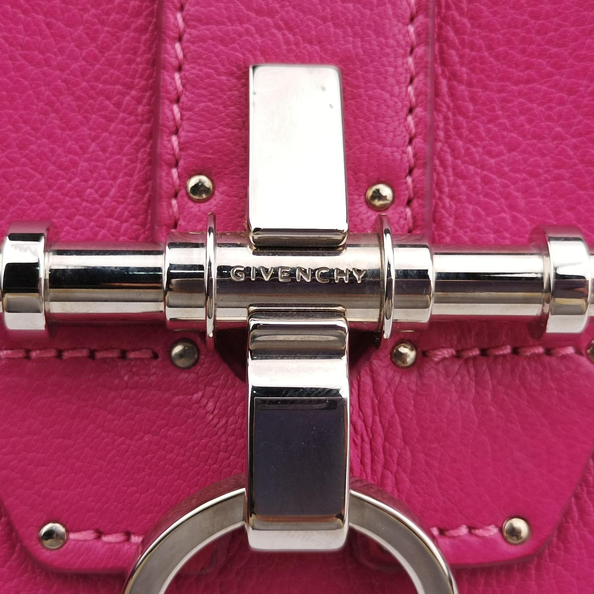 Pre-owned Givenchy Obsedia Pink Leather  shoulderbag | stylenewstar