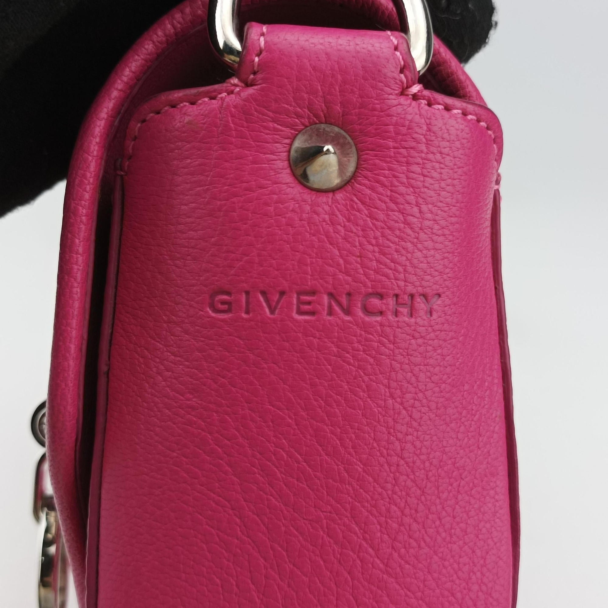Pre-owned Givenchy Obsedia Pink Leather  shoulderbag | stylenewstar