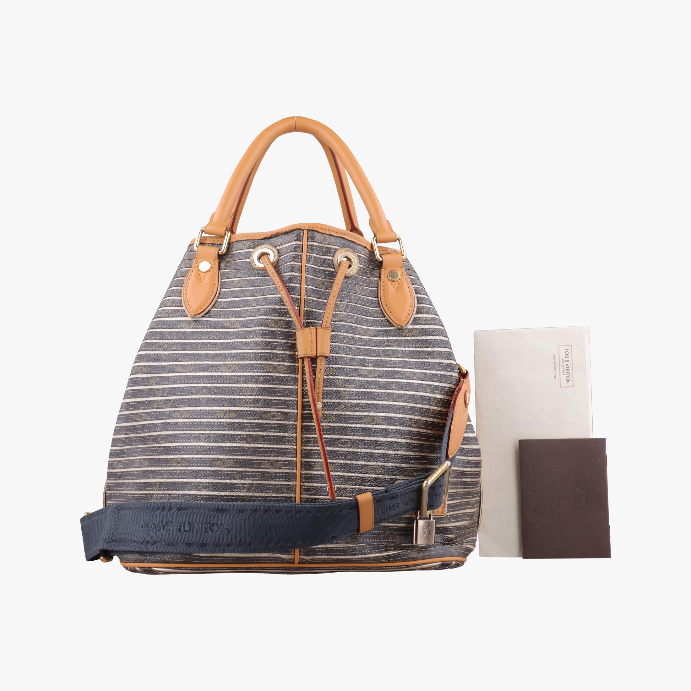 Pre-owned Louis Vuitton Neo brown×Argent Monogram Eden×calf leather M40355 shoulderbag | stylenewstar