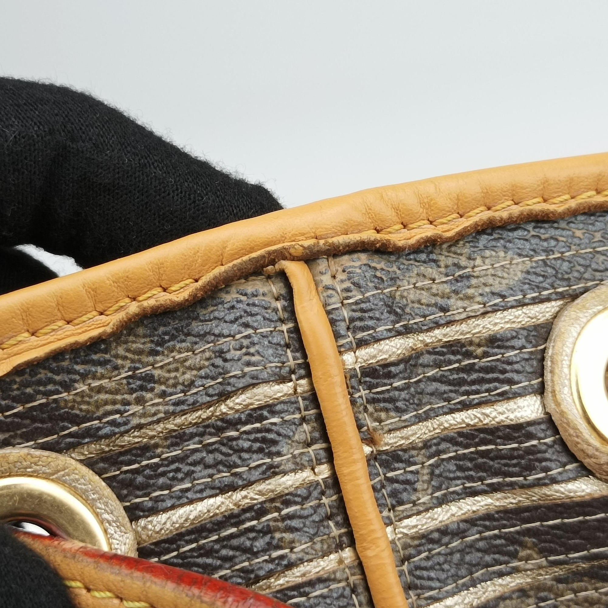 Pre-owned Louis Vuitton Neo brown×Argent Monogram Eden×calf leather M40355 shoulderbag | stylenewstar