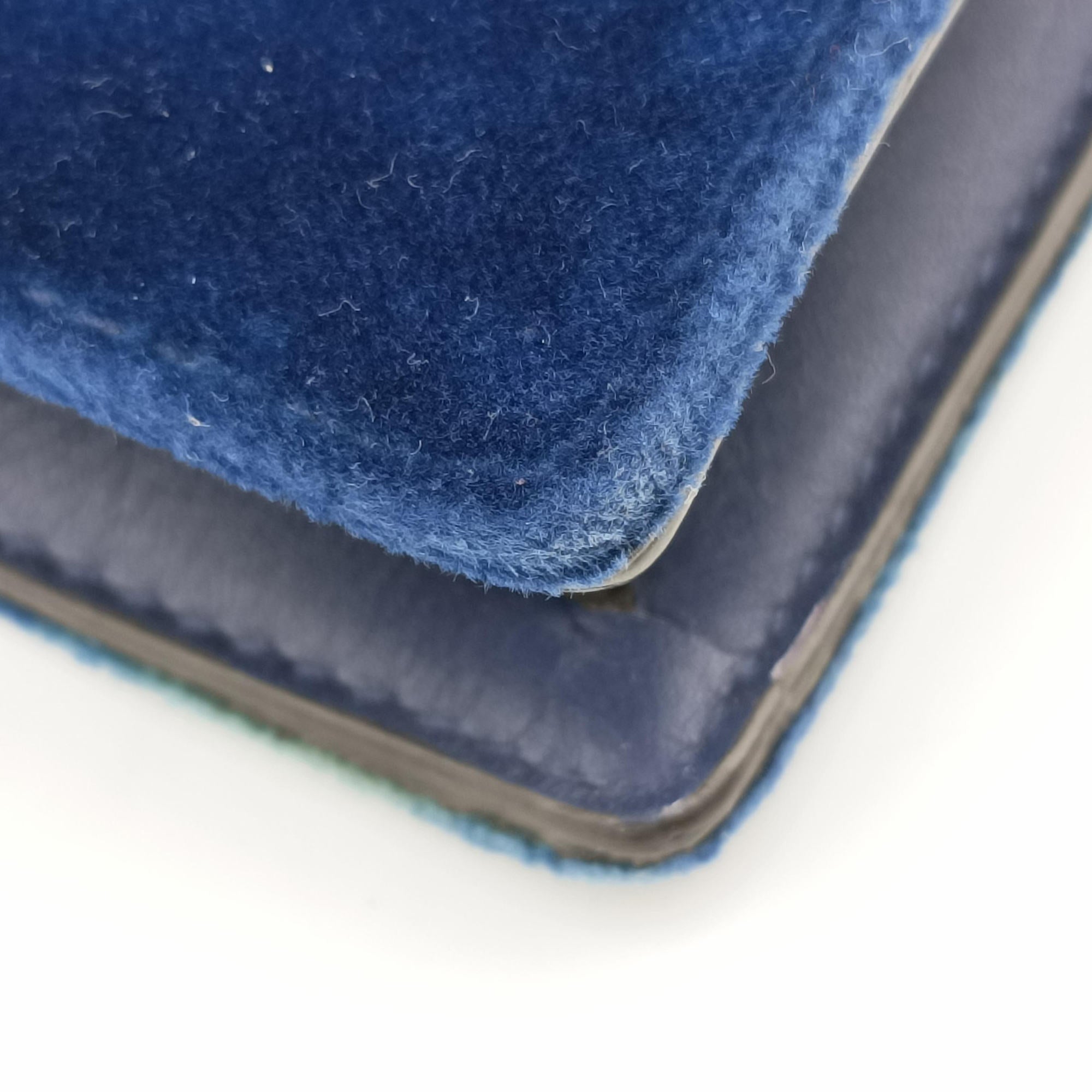 Pre-owned Gucci Dionysus Navy velour 476432 shoulderbag | stylenewstar